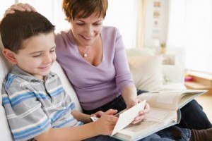 mom-and-son-looking-at-photos